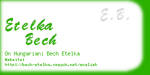 etelka bech business card